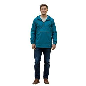 L.L.Bean Men's Teal Mountain Classic Anorak Pullover Jacket